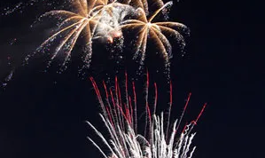 Fireworks lighting up a private celebration